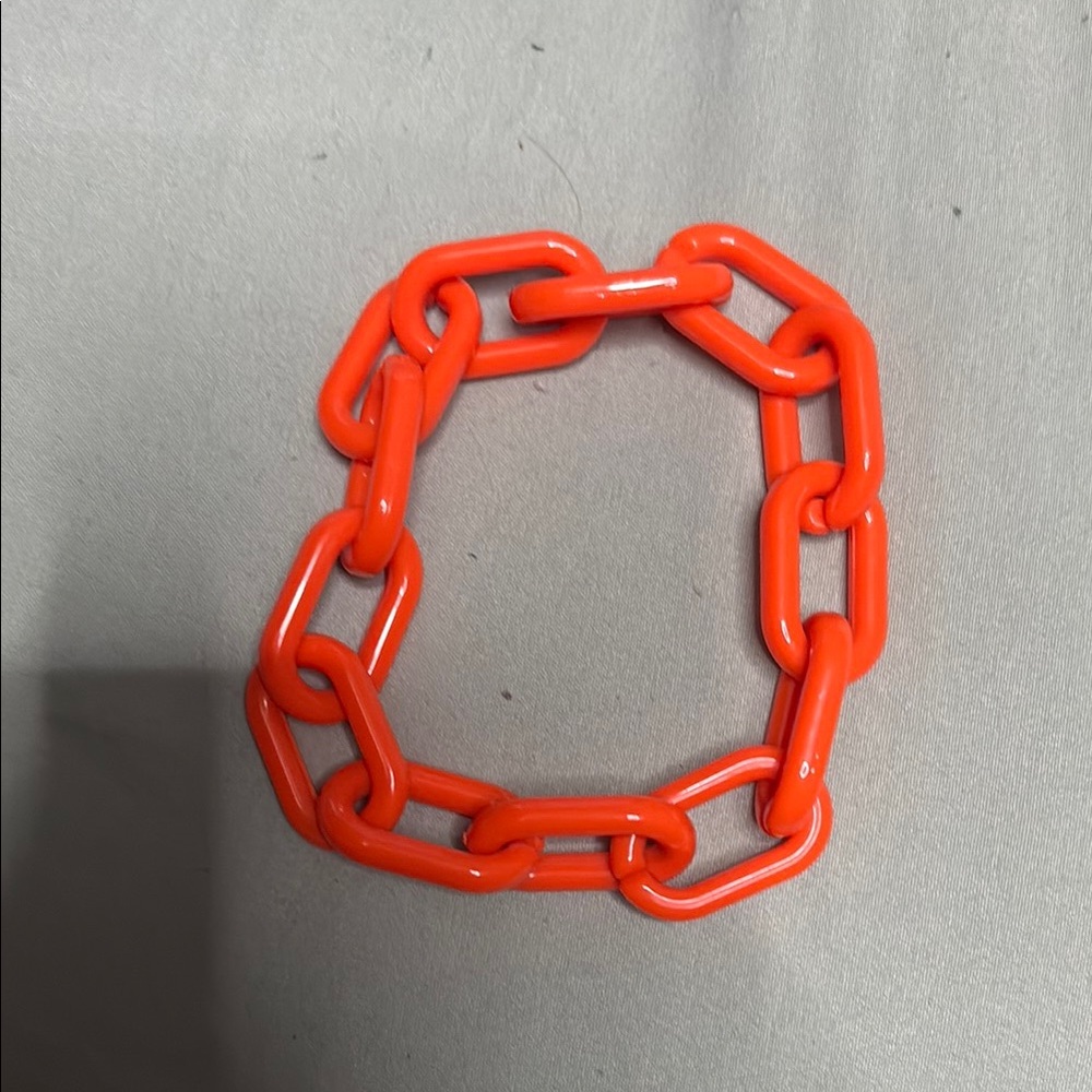 Orange chain bracelet handmade